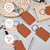 16Pcs Rectangle PU Leather Keychains KEYC-DC0001-45B-4