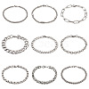 Unisex 304 Stainless Steel Chain Bracelets BJEW-TA0001-05P-1