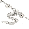 304 Stainless Steel Ball Link Necklaces for Women NJEW-S426-08P-3