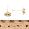 Brass Studs Earrings Finding KK-K383-01F-G-3