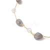 Handmade Natural Labradorite Beaded Chains Earring & Necklaces Sets SJEW-JS01342-03-5