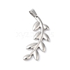 Non-Tarnish 304 Stainless Steel Pendants STAS-D052-02P-2