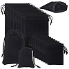 20Pcs 2 Styles Rectangle Velvet Drawstring Pouches TP-NB0001-73-1