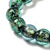 Handmade Dichroic Foil Glass Beads Strands DICH-U001-05C-3