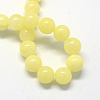 Natural Dyed Yellow Jade Gemstone Bead Strands X-G-R271-4mm-Y06-1