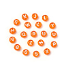 Transparent Dark Orange Acrylic Beads TACR-YW0001-08E-3