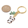 Panda & Bamboo Alloy Enamel Pendant Keychains KEYC-JKC00629-01-2