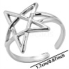 Stainless Steel Star Open Cuff Ring Women GD1255-1-1