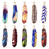  20Pcs 10 Colors Rack Plating Alloy Pendants FIND-TA0002-63-2