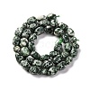 Natural Green Spot Jasper Beads Strands G-G146-A26-01-3