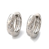Clear Cubic Zirconia Star Hoop Earrings LS-EJEW-C022-06P-01-4