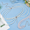 2Pcs 2 Styles Multi Layered ABS Plastic Pearl Beaded Chain Belts AJEW-FG0004-01-5