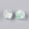 Transparent Spray Painted Glass Beads EGLA-N018-4mm-04-3