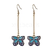 Alloy Enamel Butterfly Dangle Earrings EJEW-JE05604-03-1