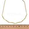 304 Stainless Steel Wave Shape Link Chain Necklaces for Women NJEW-S439-08G-5