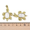 Natural Howlite & Brass Pendants KK-F887-01G-19-3