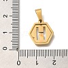 304 Stainless Steel Charms STAS-H227-01G-H-3