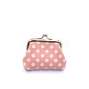 Polka Dot Printed Cloth Kiss Lock Wallets PW-WG6A5FA-03-1