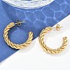 304 Stainless Steel Half Hoop Earrings EJEW-F257-10G-2