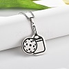 201 Stainless Steel Pickleball Paddle Pendant Box Chain Necklaces for Women Men NJEW-H050-02P-3