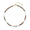 Natural Mixed Gemstone & Pearl & Opalite Beaded Necklace for Women NJEW-JN03977-4