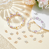 20Pcs 2 Colors Glass Links/Connectors KK-BBC0017-76-3