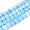Anti-Tarnish Electroplate Glass Beads Strands GLAA-T025-8mm-10D-1