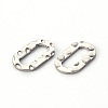 Non-Tarnish Hammered 201 Stainless Steel Linking Rings STAS-T052-16P-2