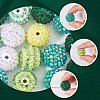 SUNNYCLUE 30Pcs 5 Style Round Resin Rhinestone Graduated Beads RESI-SC0003-05-3