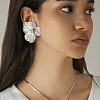 Chic 3D Flower Zinc Alloy Stud Earrings for Women CN5092-6-1