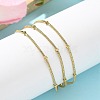 304 Stainless Steel Snake Chain Bracelets for Women BJEW-U019-04G-04-3