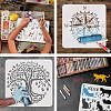 4Pcs 4 Styles PET Hollow Out Drawing Painting Stencils DIY-WH0394-0074-4