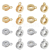 SUPERFINDINGS 16Pcs 4 Style Brass Micro Pave Cubic Zirconia Tube Bails KK-FH0007-20-1