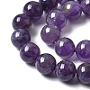 Natural Amethyst Beads Strands G-M445-8MM-01F-4