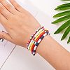 10Pcs 10 Style Handmade Polymer Clay Heishi Surfer Stretch Bracelets Set BJEW-SW00048-3