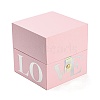 Square Love Print Cardboard Paper Gift Box CON-G019-01D-2