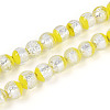 Luminous Handmade Lampwork Silver Foil Beads Strand FOIL-N029-03B-1