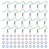 Unicraftale 60Pcs Rainbow Color 304 Stainless Steel French Earring Hooks DIY-UN0003-60-1