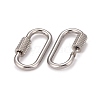 304 Stainless Steel Screw Carabiner Lock Charms STAS-K192-01P-A-2