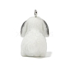 Animal Theme Flocky Opaque Resin Pendants RESI-H042-01P-09-3