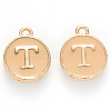 Golden Plated Alloy Enamel Charms X-ENAM-S118-06T-1