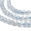 Natural Aquamarine Beads Strands G-F509-02-4mm-4