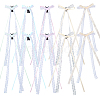10Pcs 5 Colors  Polyester Resin Bowknot Hair Clips PHAR-CN0001-05-1
