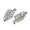 Rack Plating Brass Clear Cubic Zirconia Pendants KK-L236-04C-P-2