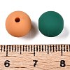 Rubberized Style Imitated Silicone Acrylic Beads MACR-T048-01C-01-3