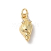 Rack Plating Brass Clear Cubic Zirconia Pendants KK-Z056-17G-1