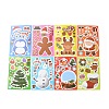 8Pcs Christmas Theme Cartoon PVC Waterproof Stickers STIC-P014-01C-2