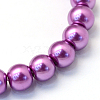 Baking Painted Pearlized Glass Pearl Round Bead Strands X-HY-Q003-10mm-16-2