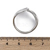 304 Stainless Steel Open Cuff Rings for Women RJEW-F174-08P-5