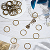 50Pcs Iron Double Loops Jump Rings IFIN-SP0001-62-4